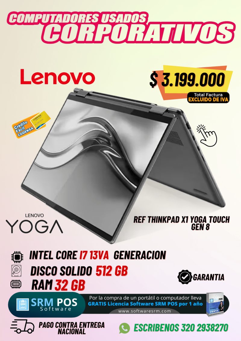 Lenovo ThinkPad X1 Yoga Gen 8 Core i7 13ª Gen | 32GB RAM | 512GB SSD | Portátil 2 en 1 Premium - Imagen principal