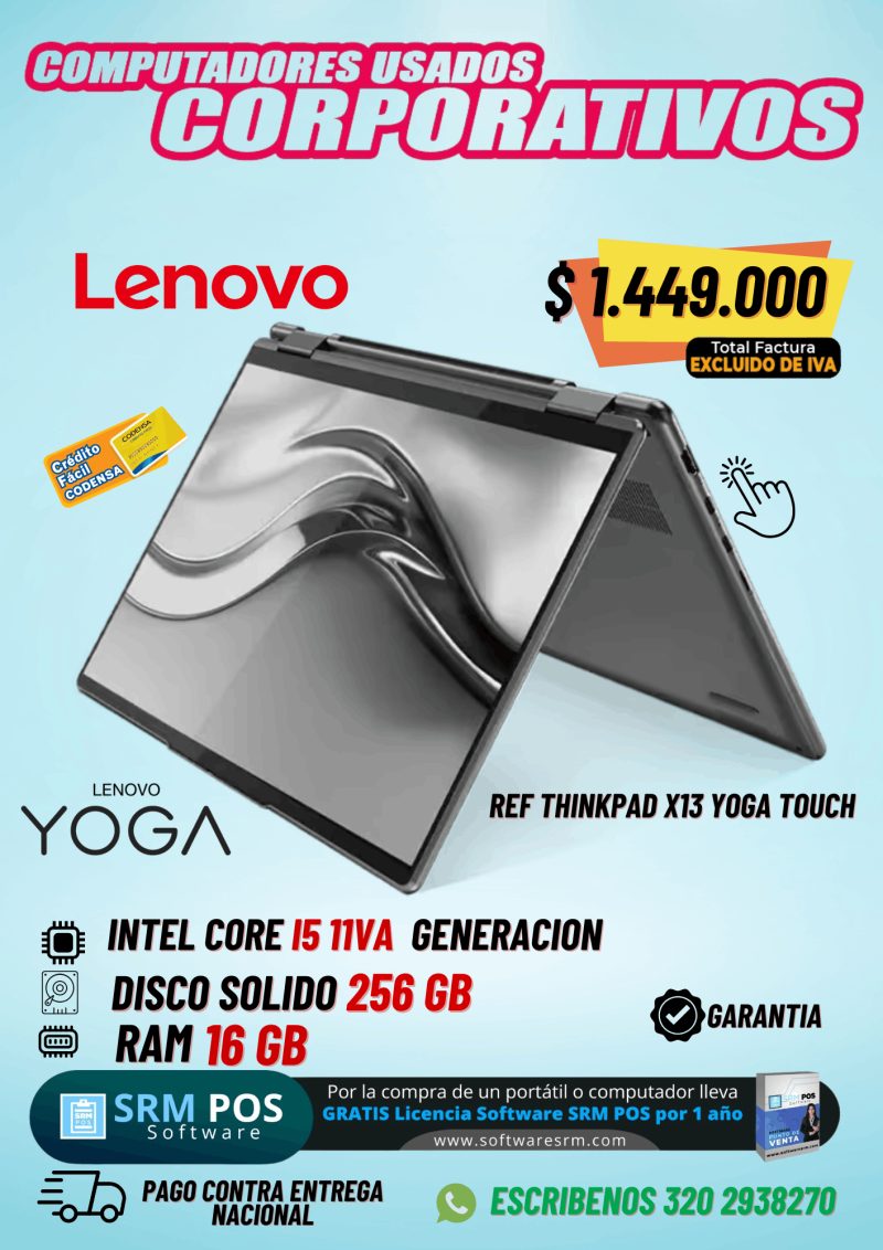 Lenovo ThinkPad X13 Yoga Touch i5 11ª Gen | Portátil 2 en 1 Corporativo Usado - Imagen principal