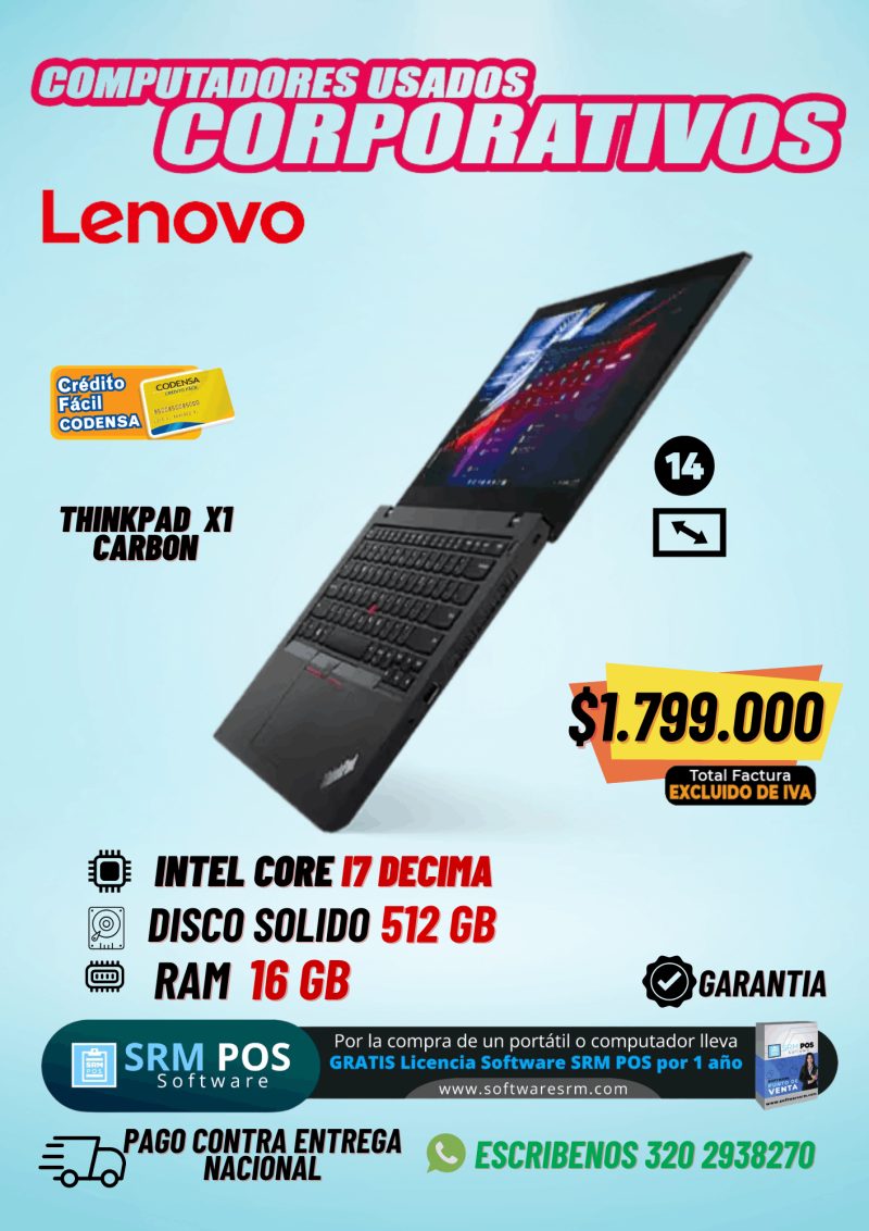 Lenovo ThinkPad X1 Carbon i7 10ª Gen | Portátil Corporativo Premium Usado - Imagen principal