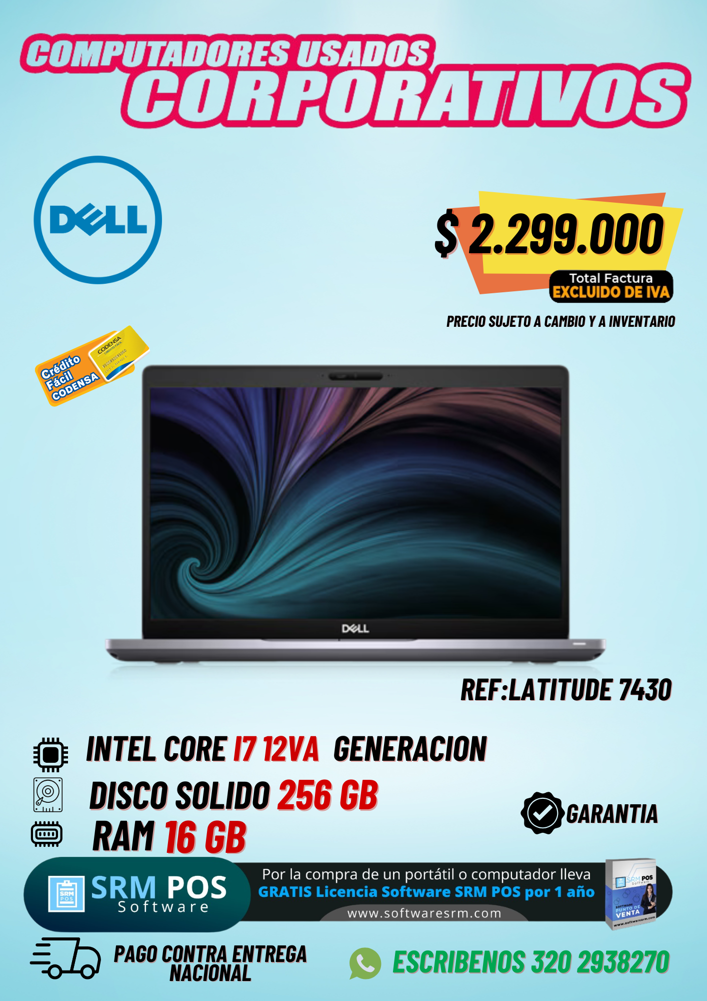 Dell Latitude 7430 Core i7 12ª Generación | 16GB RAM | SSD 256GB | Portátil Empresarial Premium de 14"
