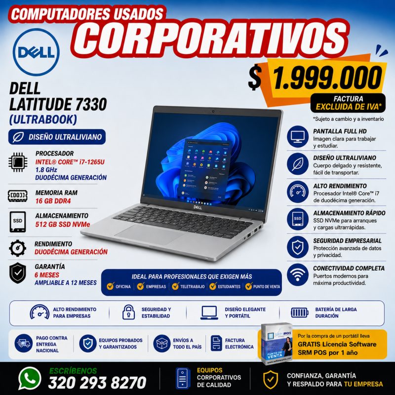 Dell Latitude 7330 Core i7 12ª Gen 16GB 512GB SSD - Imagen 1